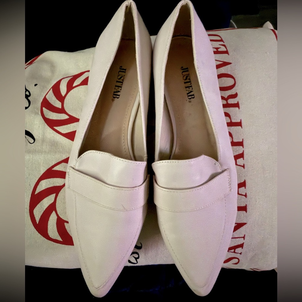 JustFab “Mattie” blush Loafers